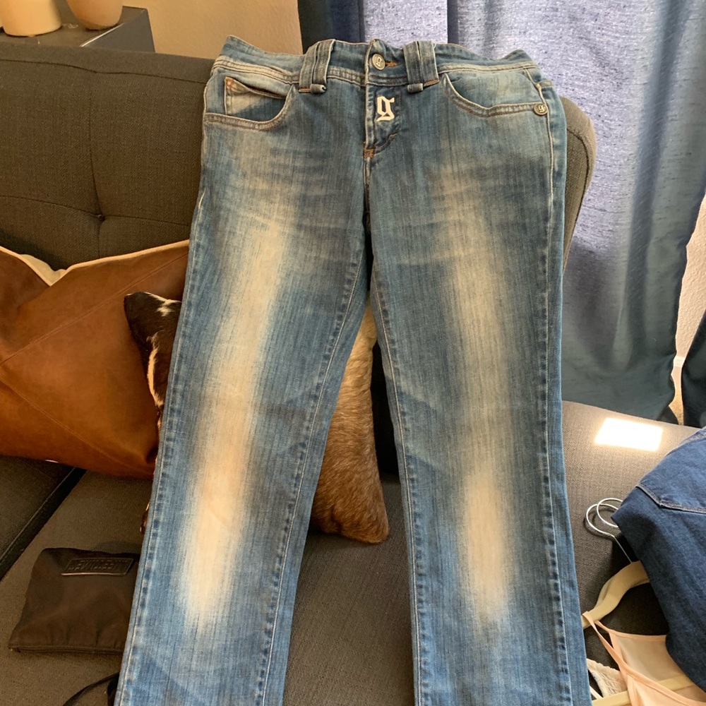 John Galliano Light Wash Skinny Jeans